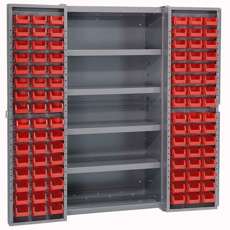 Global Industrial Bin Cabinet, 38 in W, 72 in H, 24 D 662152RD